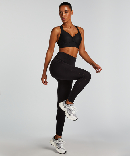 HKMX Leggings de sport performants, Noir