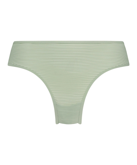 Slip brésilien invisible Stripe mesh, Vert