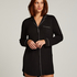 Robe-chemise &agrave; manches longues en jersey Essential, Noir