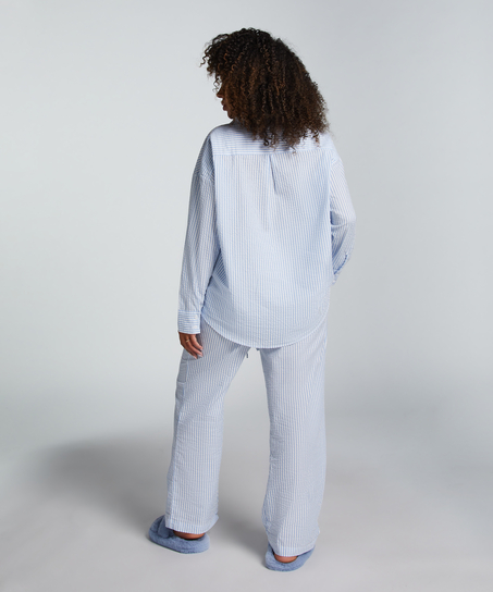 Haut de pyjama en Coton, Bleu