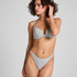 Soutien-gorge à armatures rembourré push-up en coton, Gris