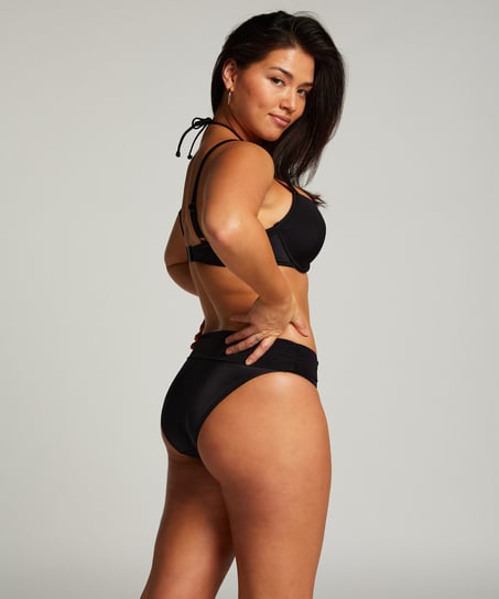 Haut de maillot de bain rembourré à armatures Luxe, Noir
