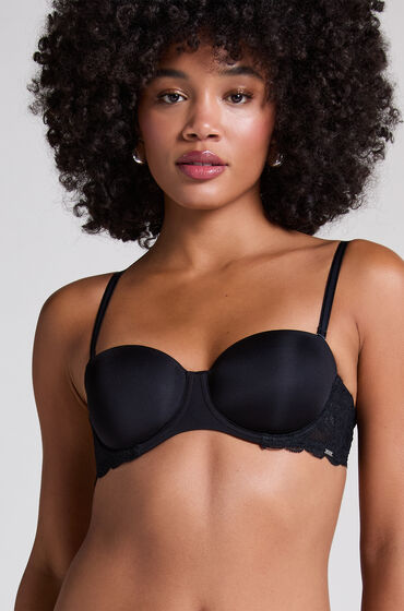 Hunkemöller Soutien-gorge à armatures préformé sans bretelles Angie Noir Hunkemöller Soutien-gorge à armatures préformé sans bretelles Angie Noir