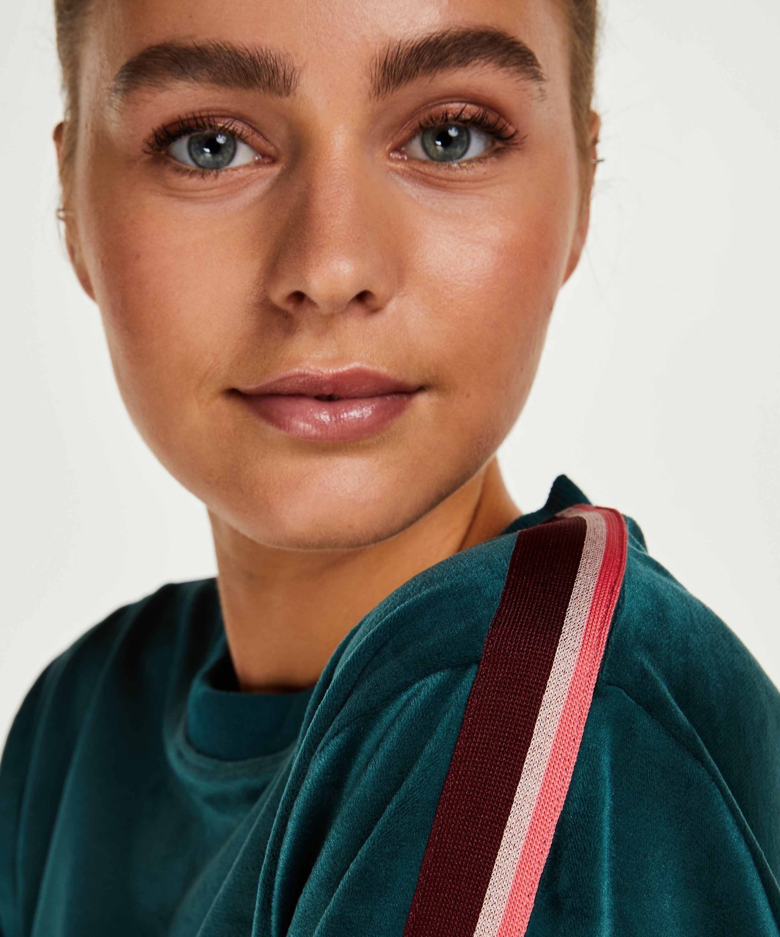 Top Velour Stripe, Vert, main