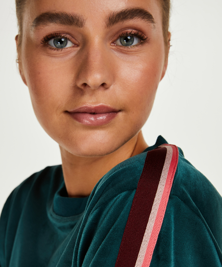 Top Velour Stripe, Vert