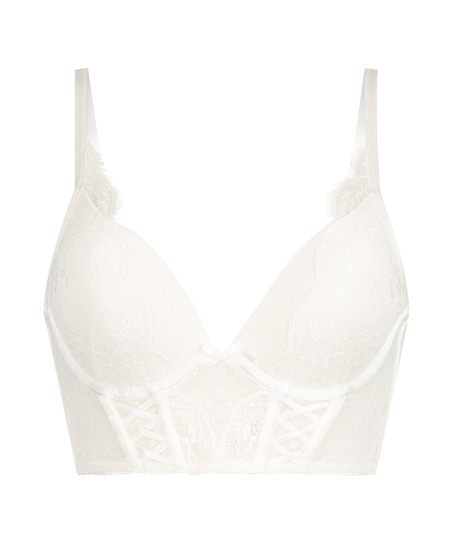 Soutien-gorge préformé push-up longline Jolie, Blanc