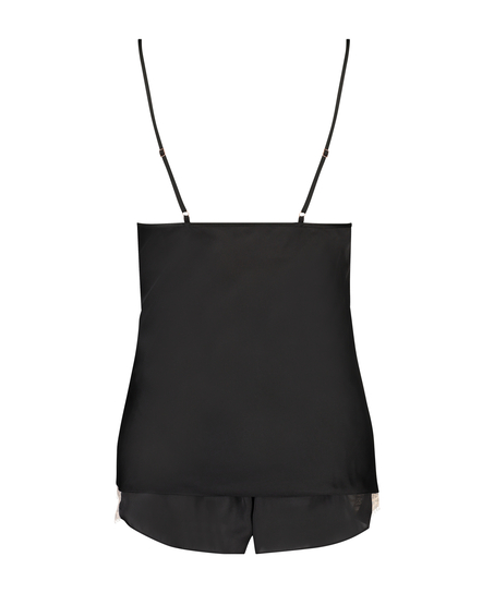 Ensemble pyjama Satin, Noir