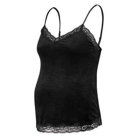 Camisole Velours Maternity, Noir