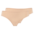 Lot de 2 slip Kim Cotton, Beige