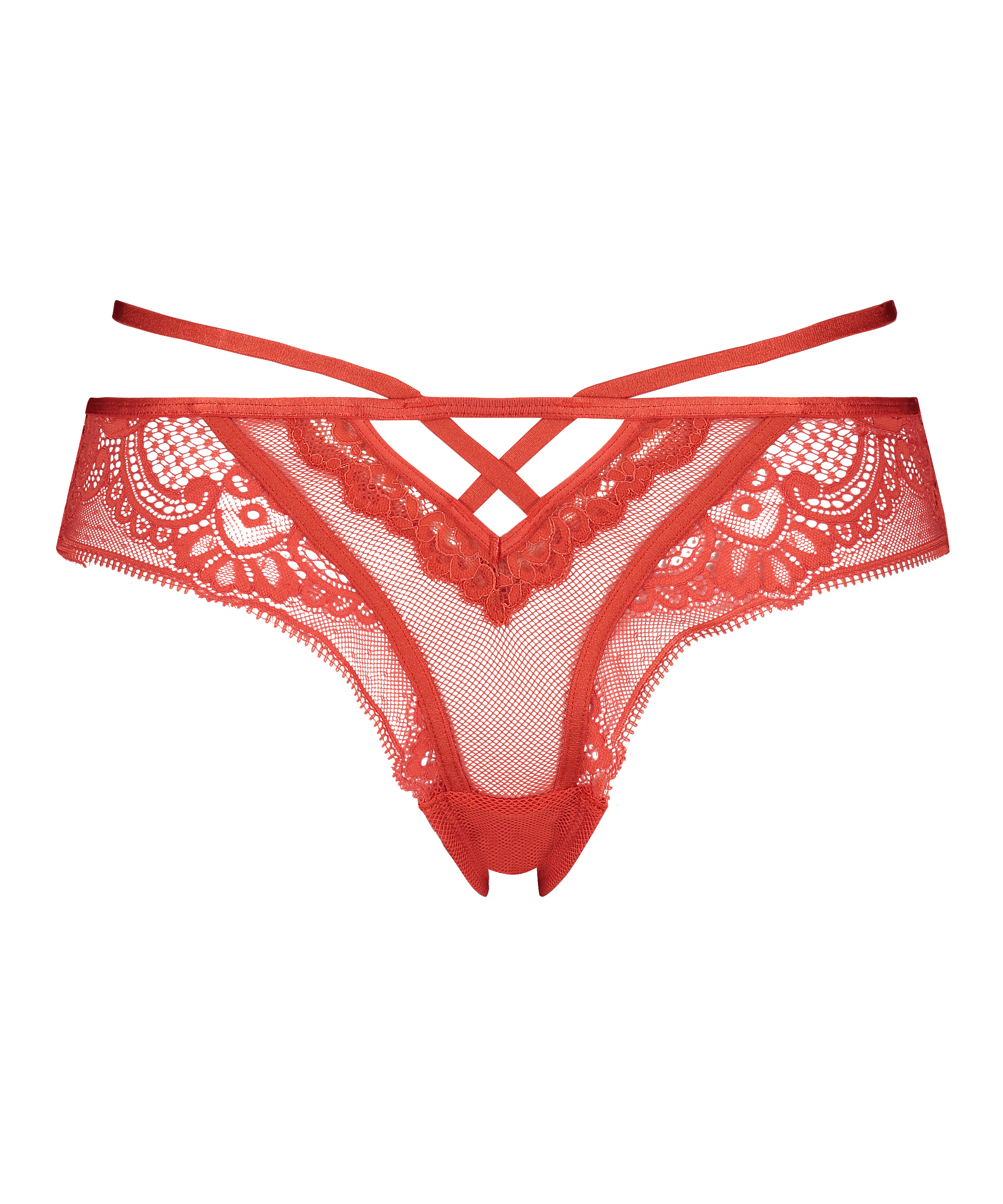 Slip brésilien Anita, Rouge, main