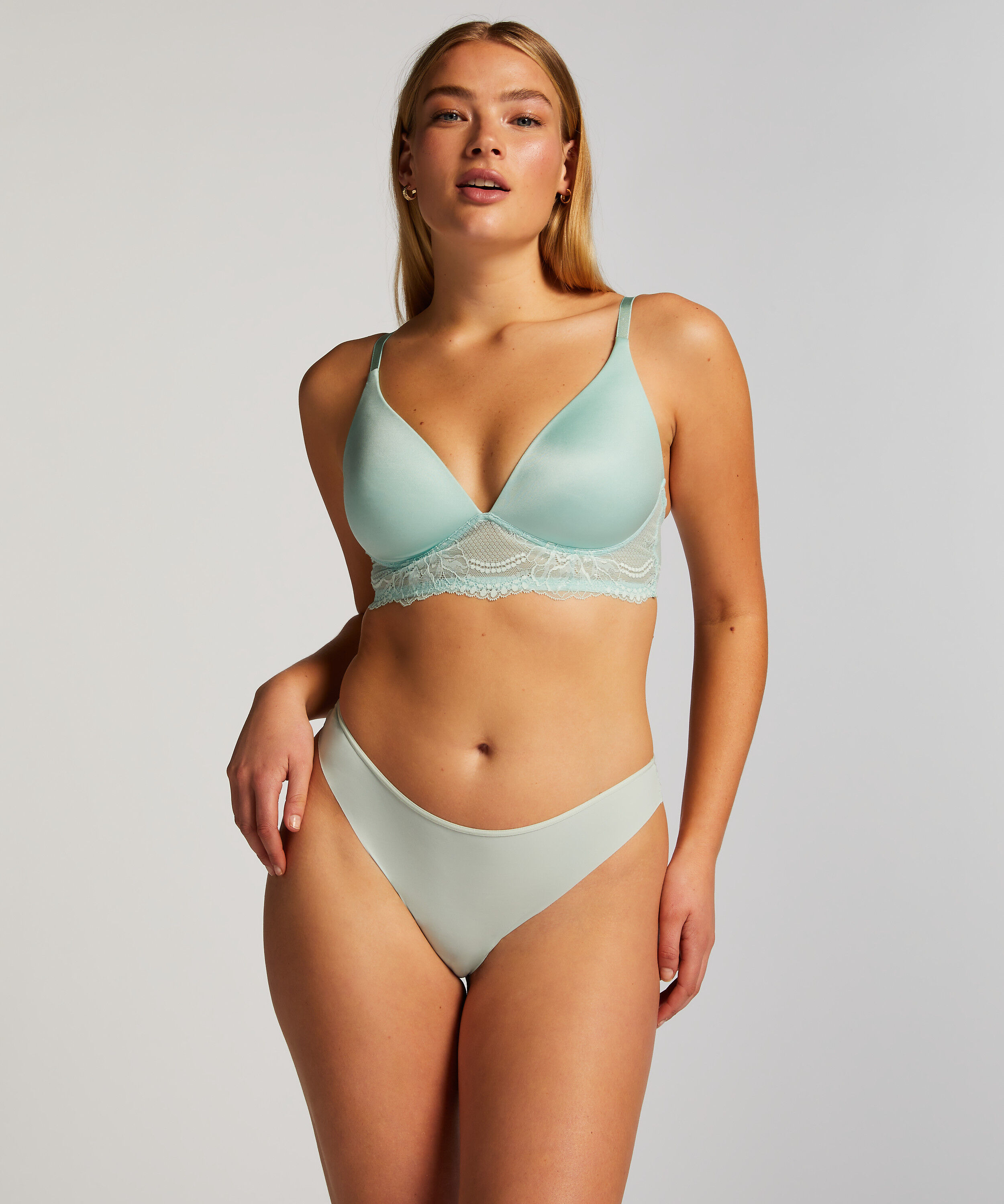 Invisible string Lace Back, Vert