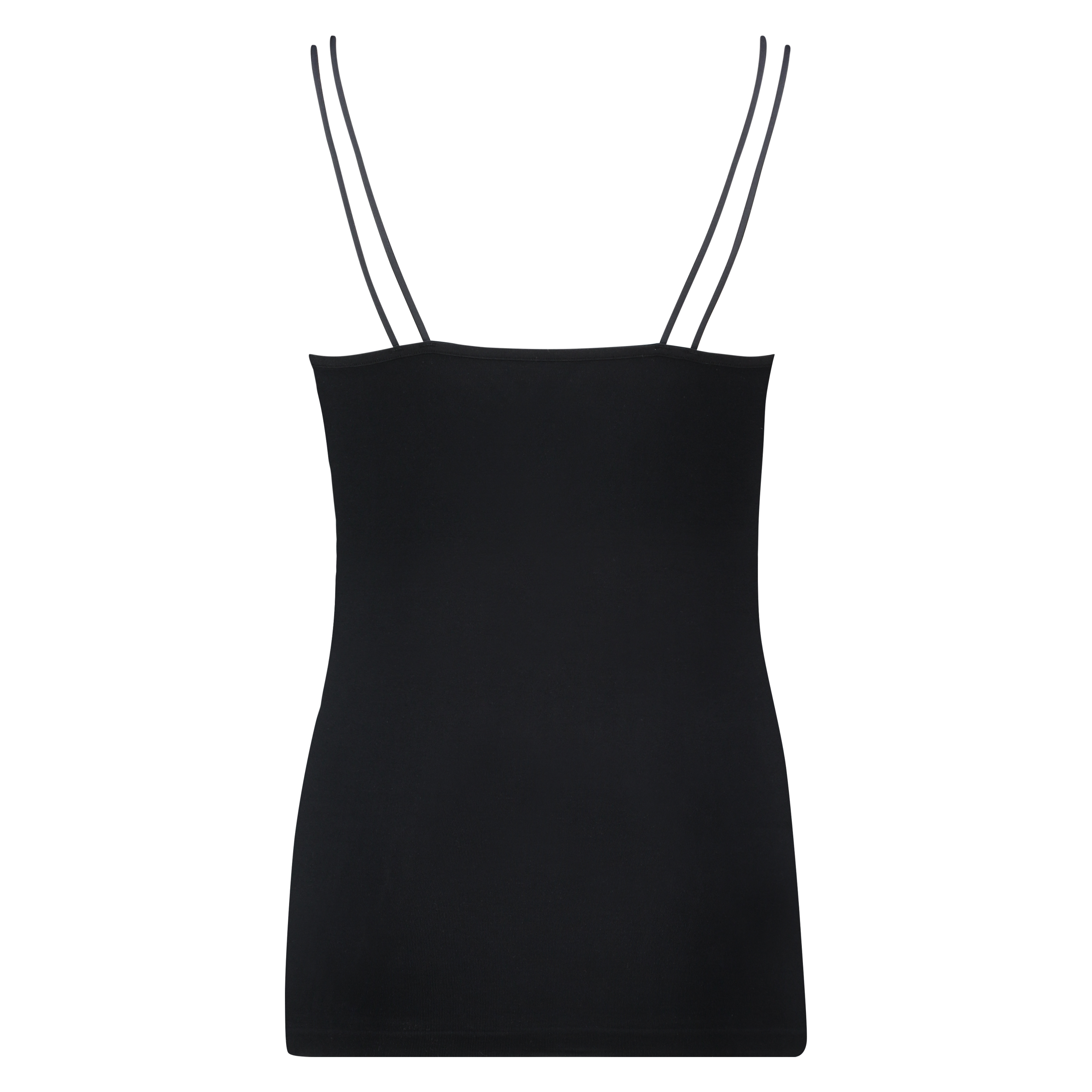 Haut spaghetti sans couture, Noir, main