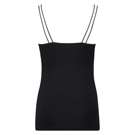 Haut spaghetti sans couture, Noir