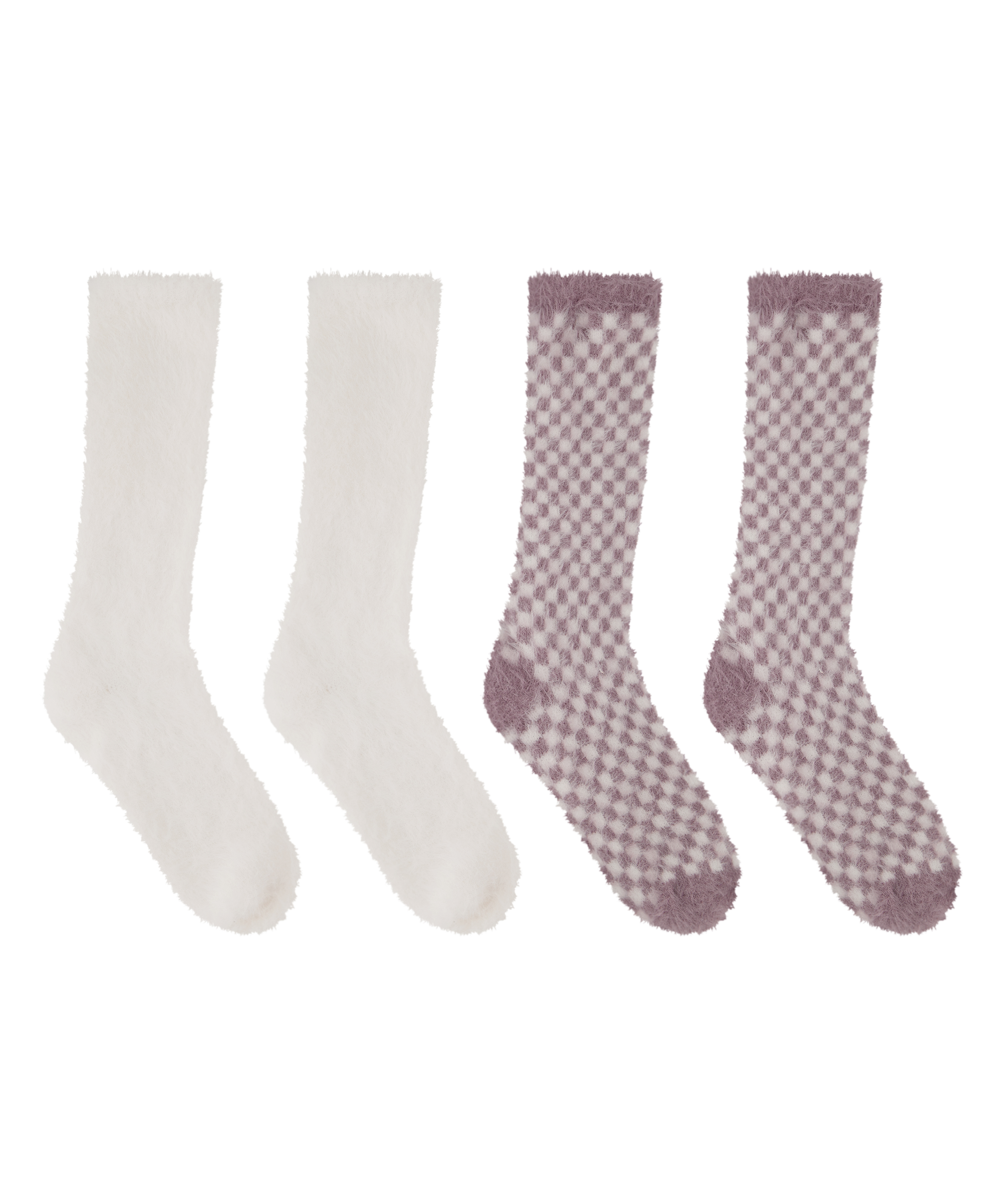 Lot de 2 Paires de Chaussettes Cosy, Violet, main