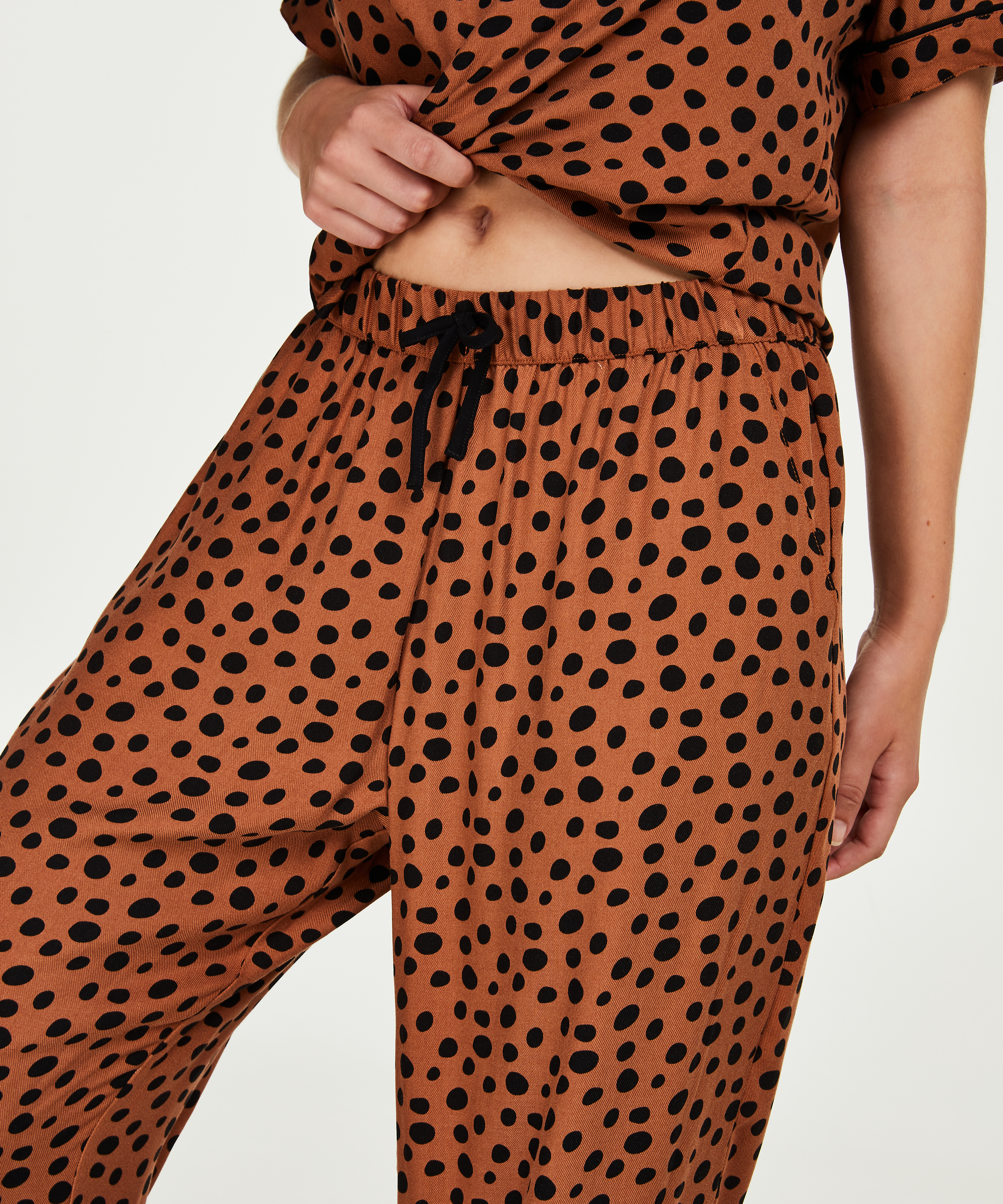 Pantalon de pyjama, marron, main