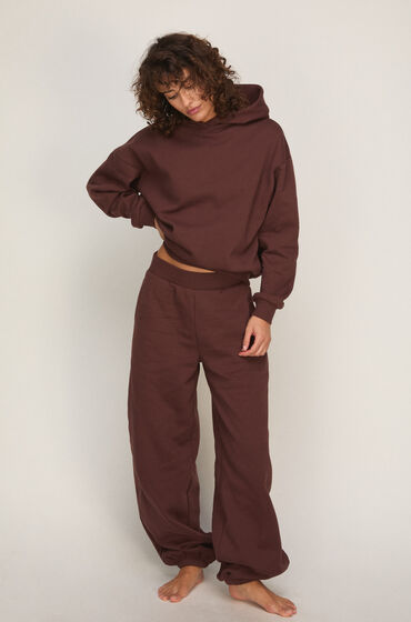 Hunkemöller Sweat à Capuche en Molleton Brossé Marron Hunkemöller Sweat à Capuche en Molleton Brossé Marron