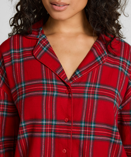 Haut de Pyjama Flanel, Rouge
