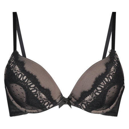 Soutien-gorge &agrave; armatures pr&eacute;form&eacute; push-up Miriam, Noir