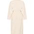 Robe de chambre longue en Fleece, Blanc
