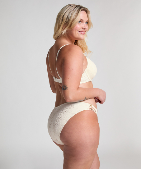 Crochet Bikini Top, Blanc