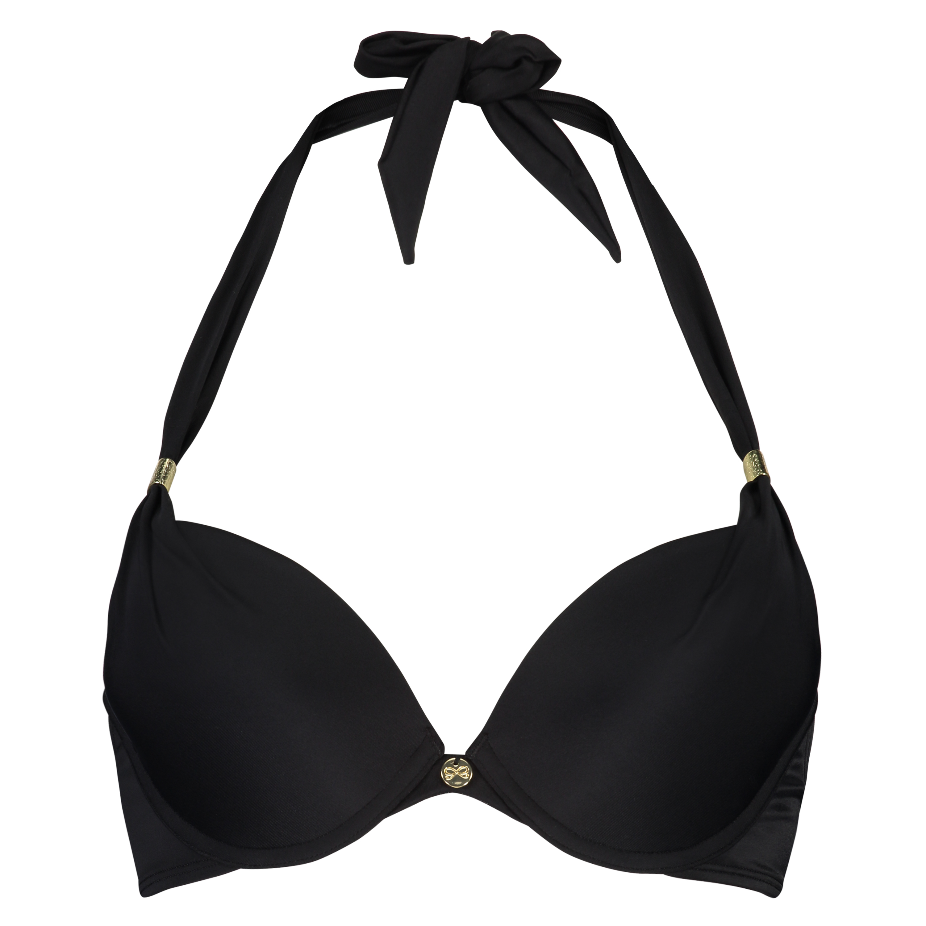 Haut de bikini préformé push-up Boho Chic, Noir, main