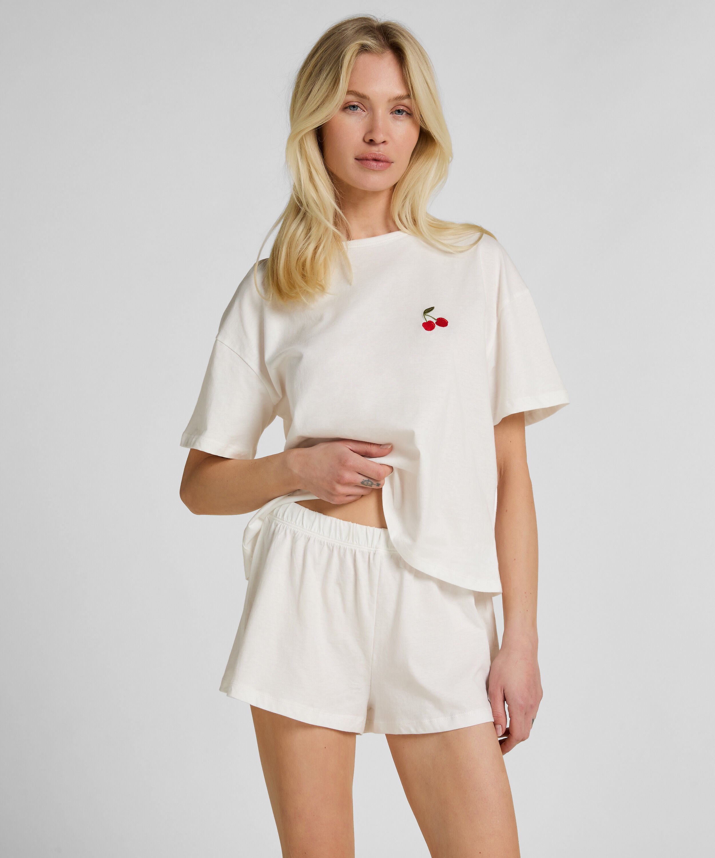 Pyjama en Coton, Blanc
