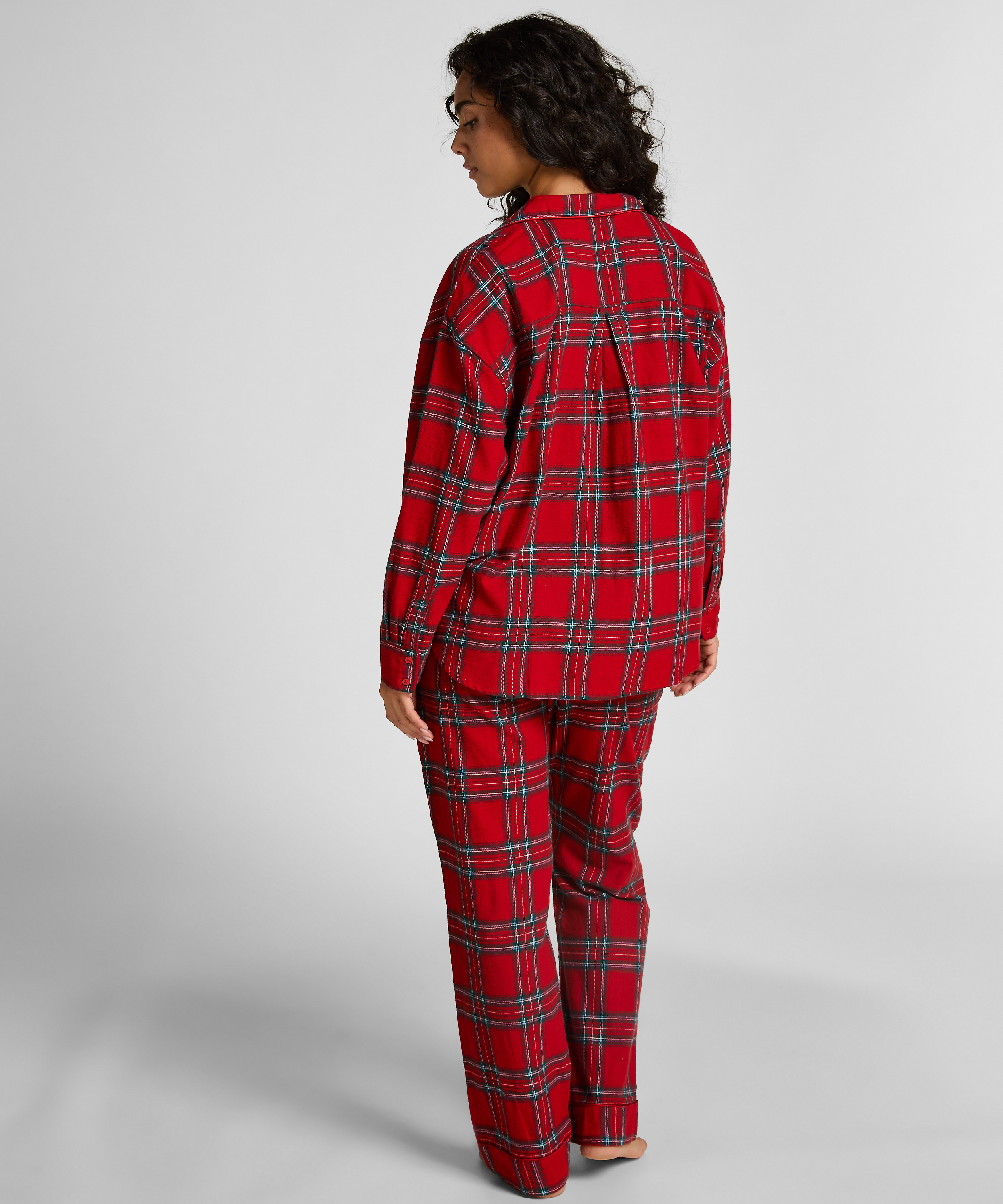 Haut de Pyjama Flanel, Rouge, main