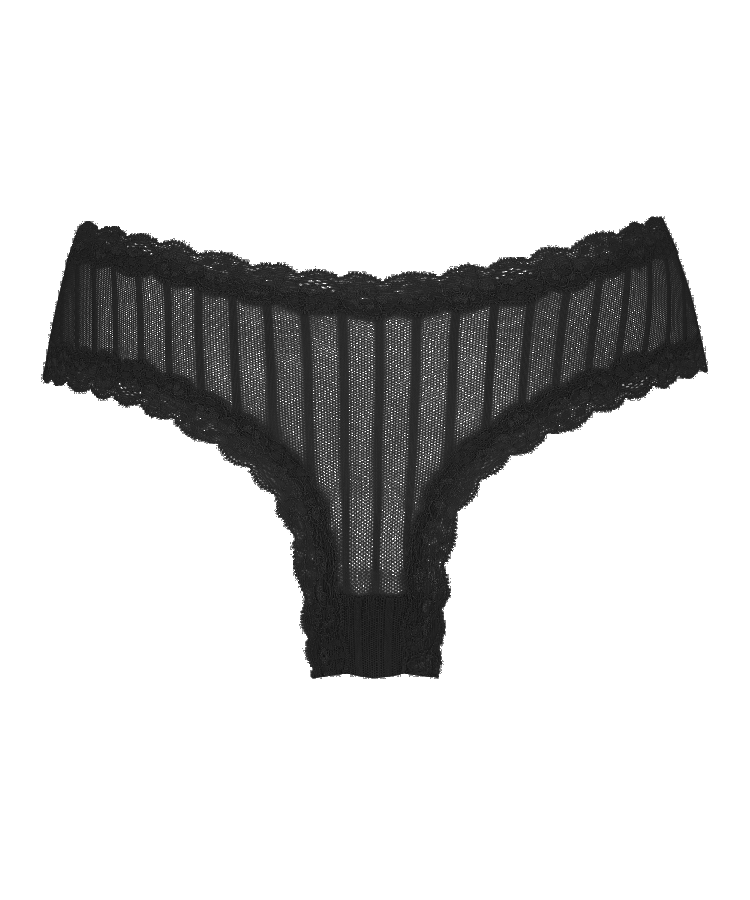 Slip brésilien V-shape Mesh, Noir, main
