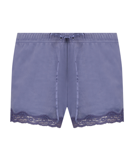Short velours dentelle, Violet