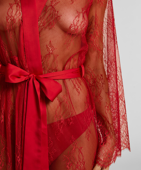 Kimono Allover Lace, Rouge