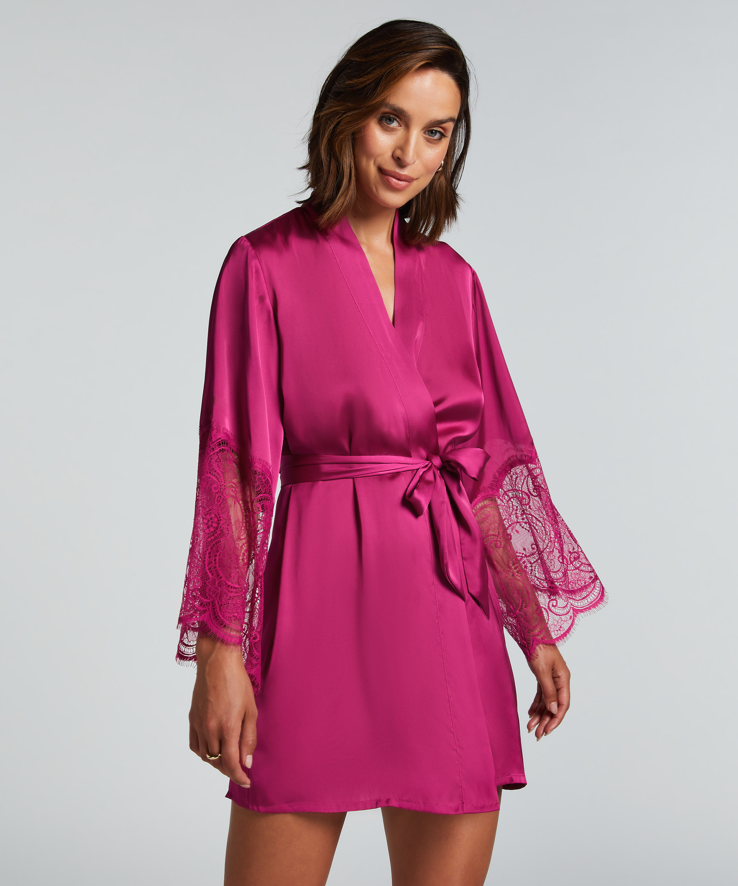 Kimono Satin, Rose, main