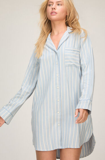 Hunkemöller Chemise de Nuit Rayée Bleu