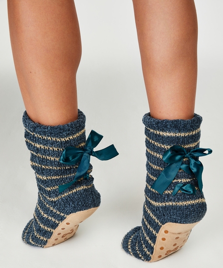 Chaussettes pour pantoufles, Bleu