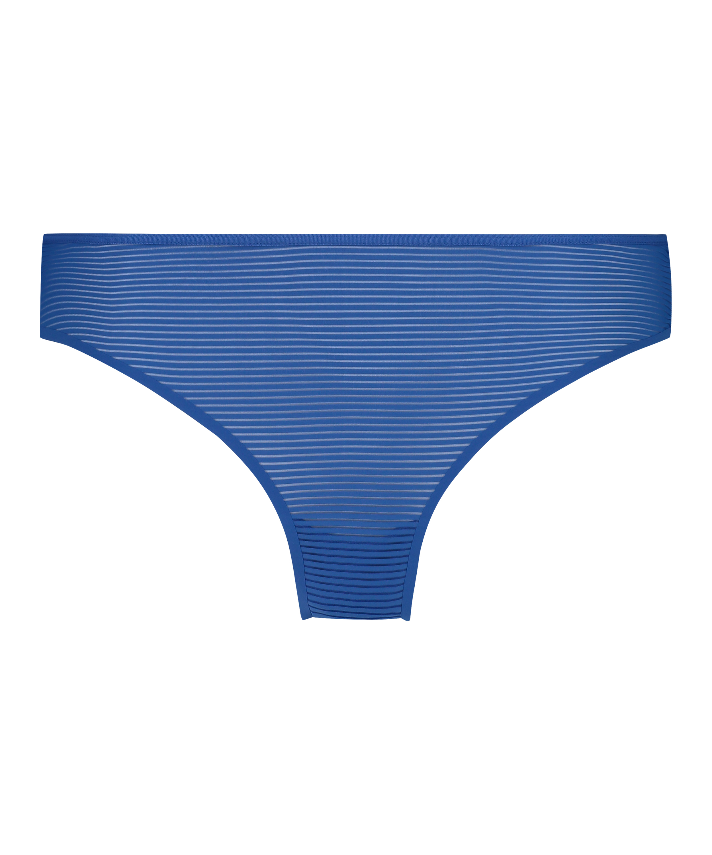 Slip brésilien Invisible Burned Out Stripe, Bleu, main