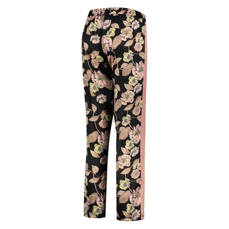 Pantalon de pyjama satin&eacute; Emily, Noir