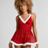 Nuisette sexy Noël à armatures, Rouge