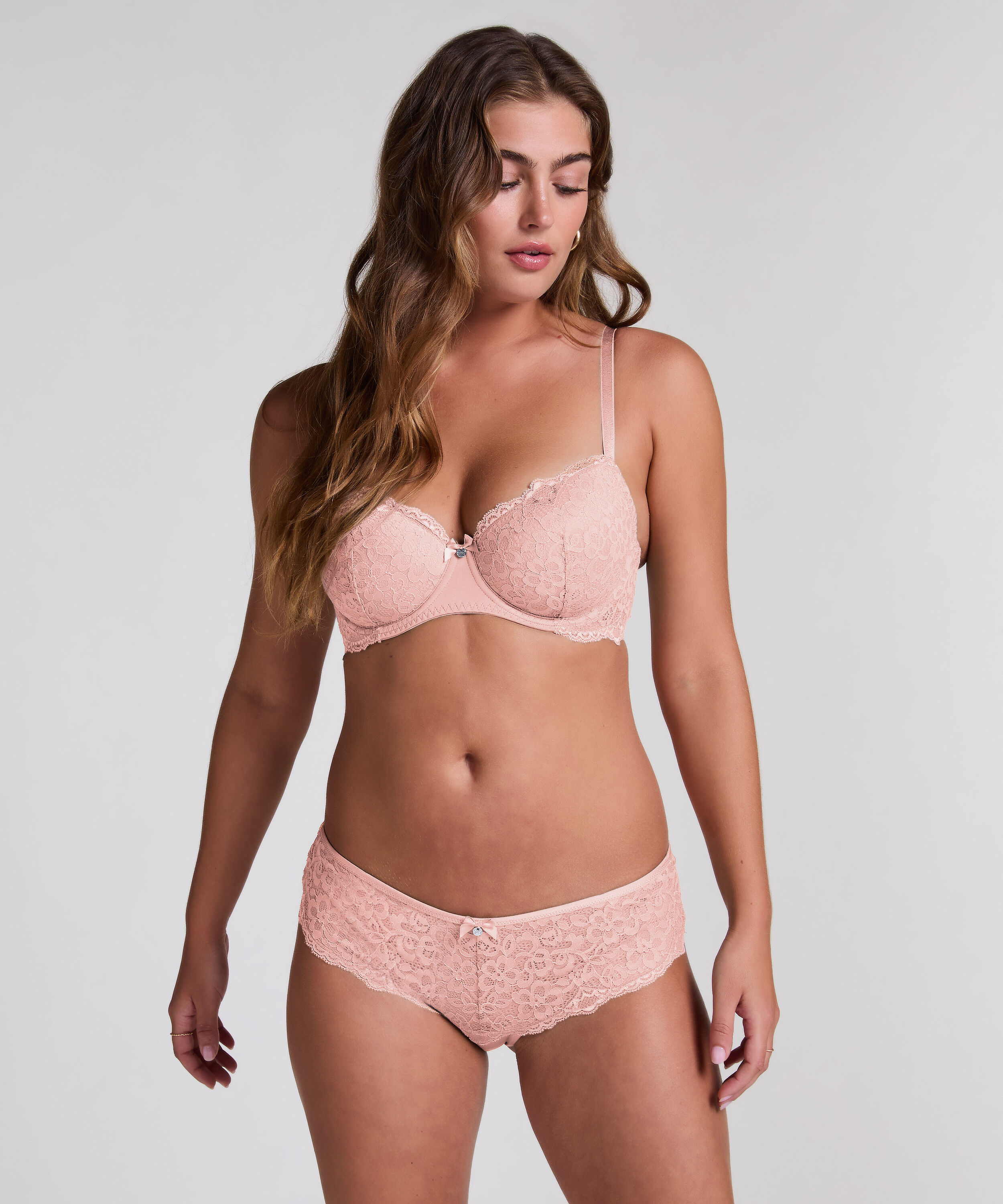 Slip brésilien Marine, Rose