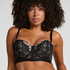 Soutien-gorge à armatures rembourré longline Lou, Noir