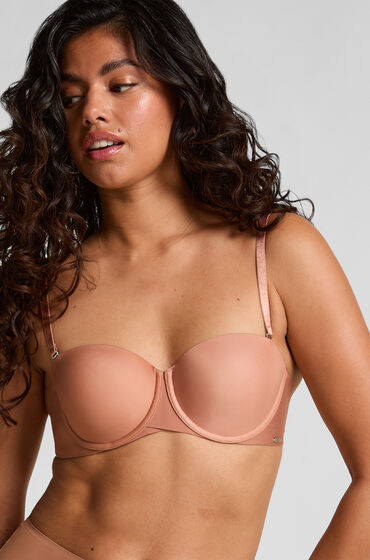 Hunkemöller Soutien-gorge à armatures préformé sans bretelles Jane marron
