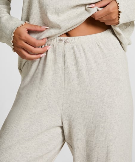 Pyjama Pant Loose Pointelle, Gris