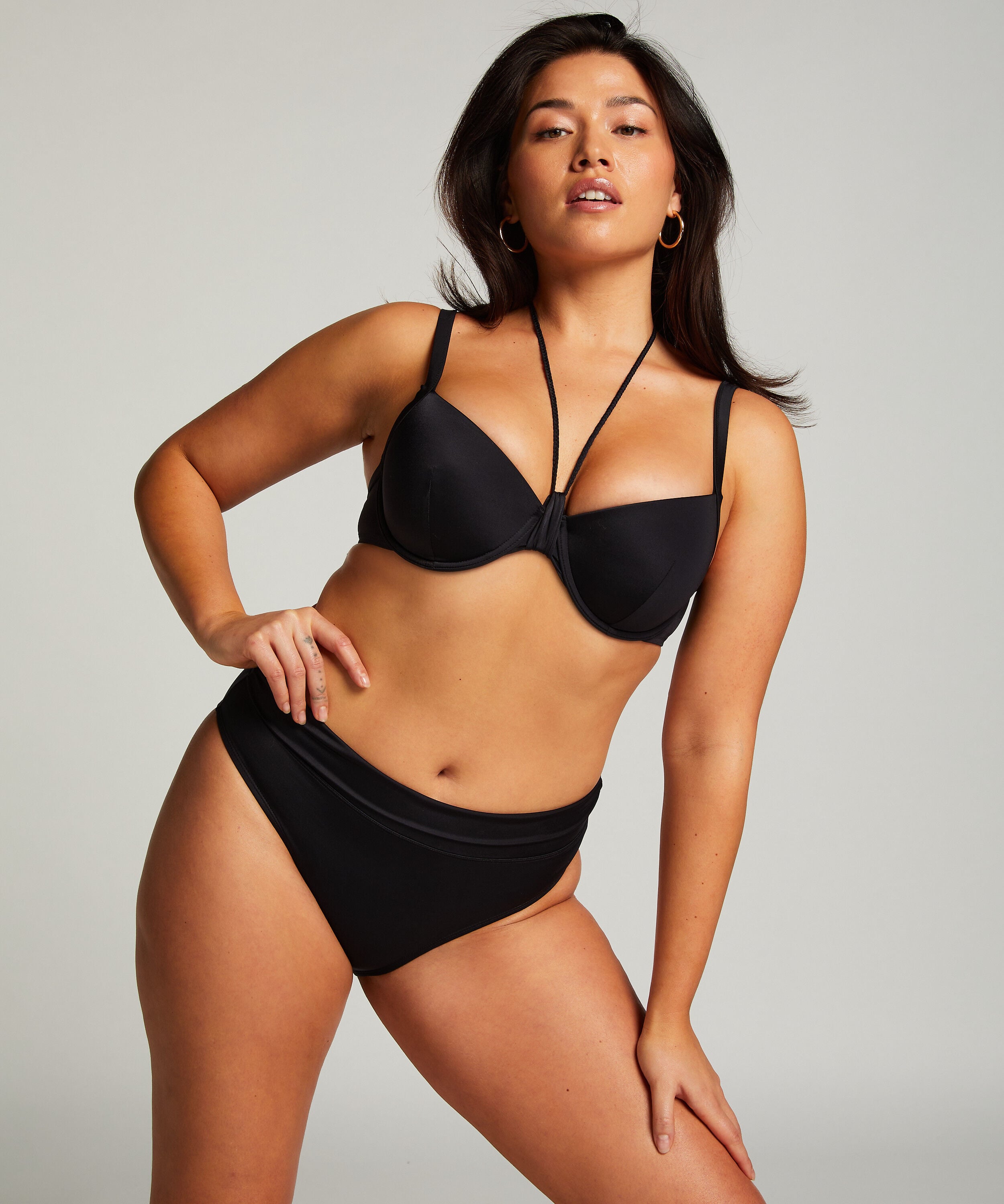 Bas de bikini Luxe, Noir