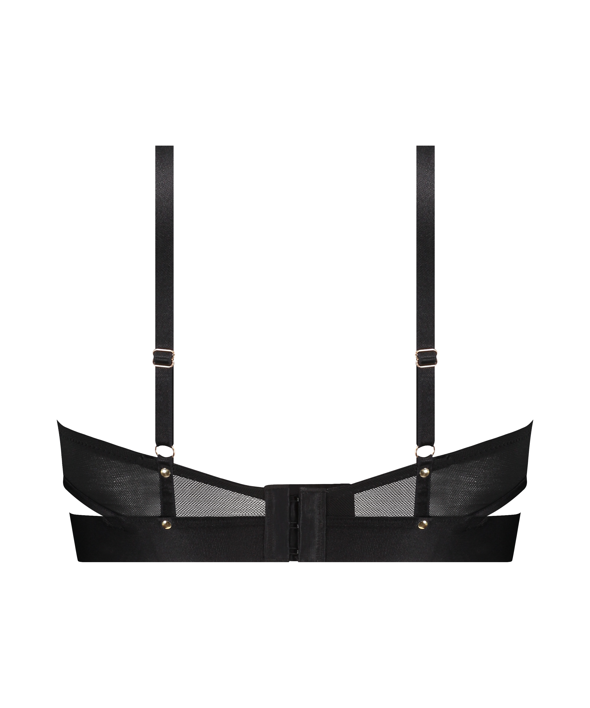 Soutien-gorge à armatures non-préformé longline Sable, Noir, main