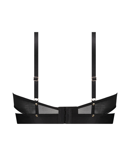 Soutien-gorge à armatures non-préformé longline Sable, Noir