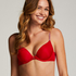 Soutien-gorge &agrave; armatures pr&eacute;form&eacute; Plunge, Rouge