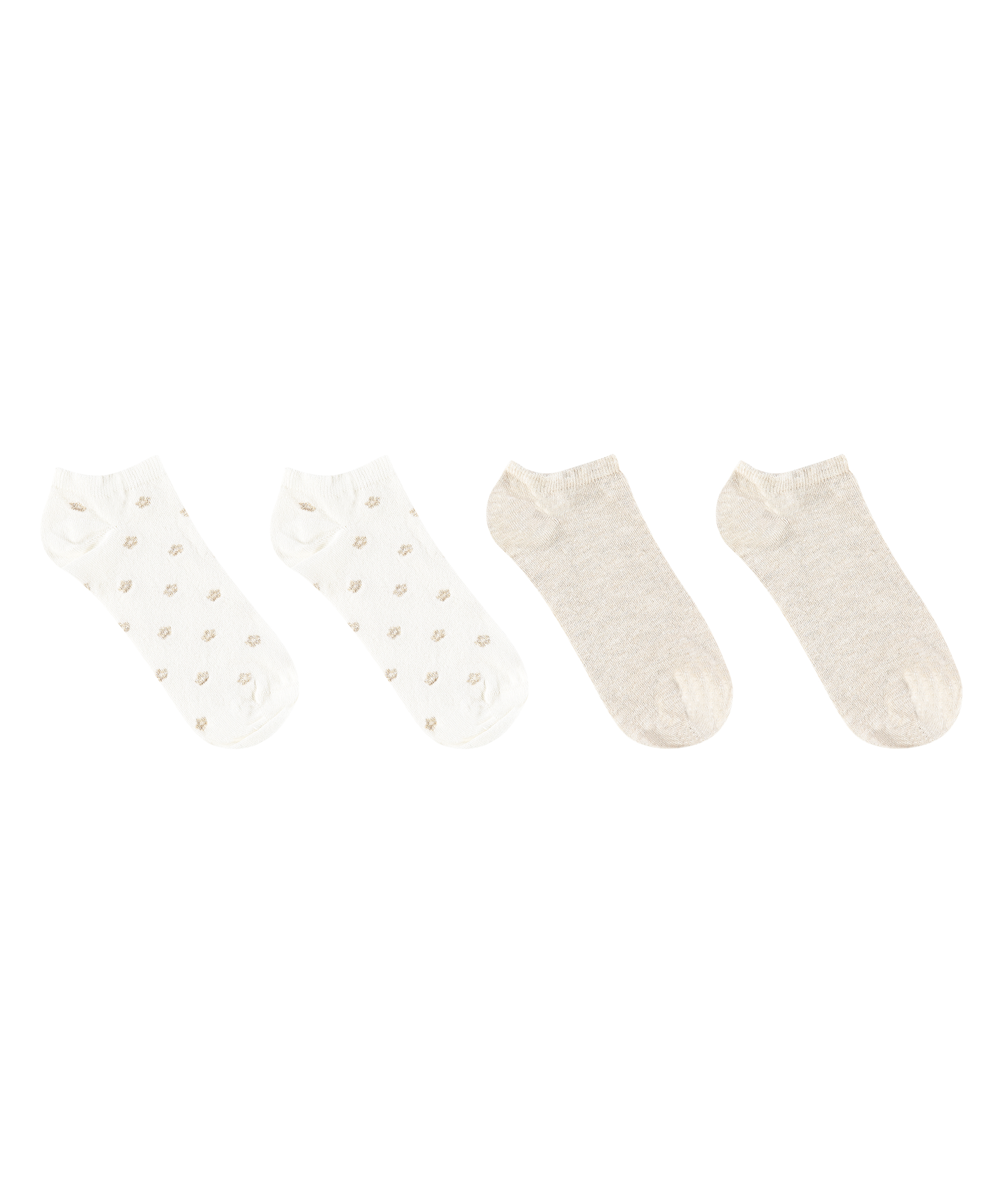 Lot de 2 paires de Chaussettes lurex, Blanc, main