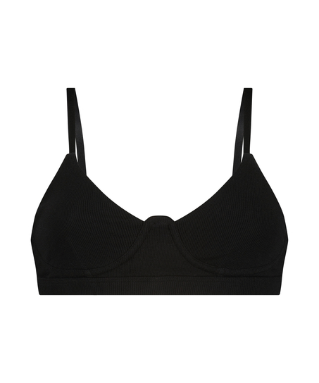 Brassière Rib Baddie, Noir