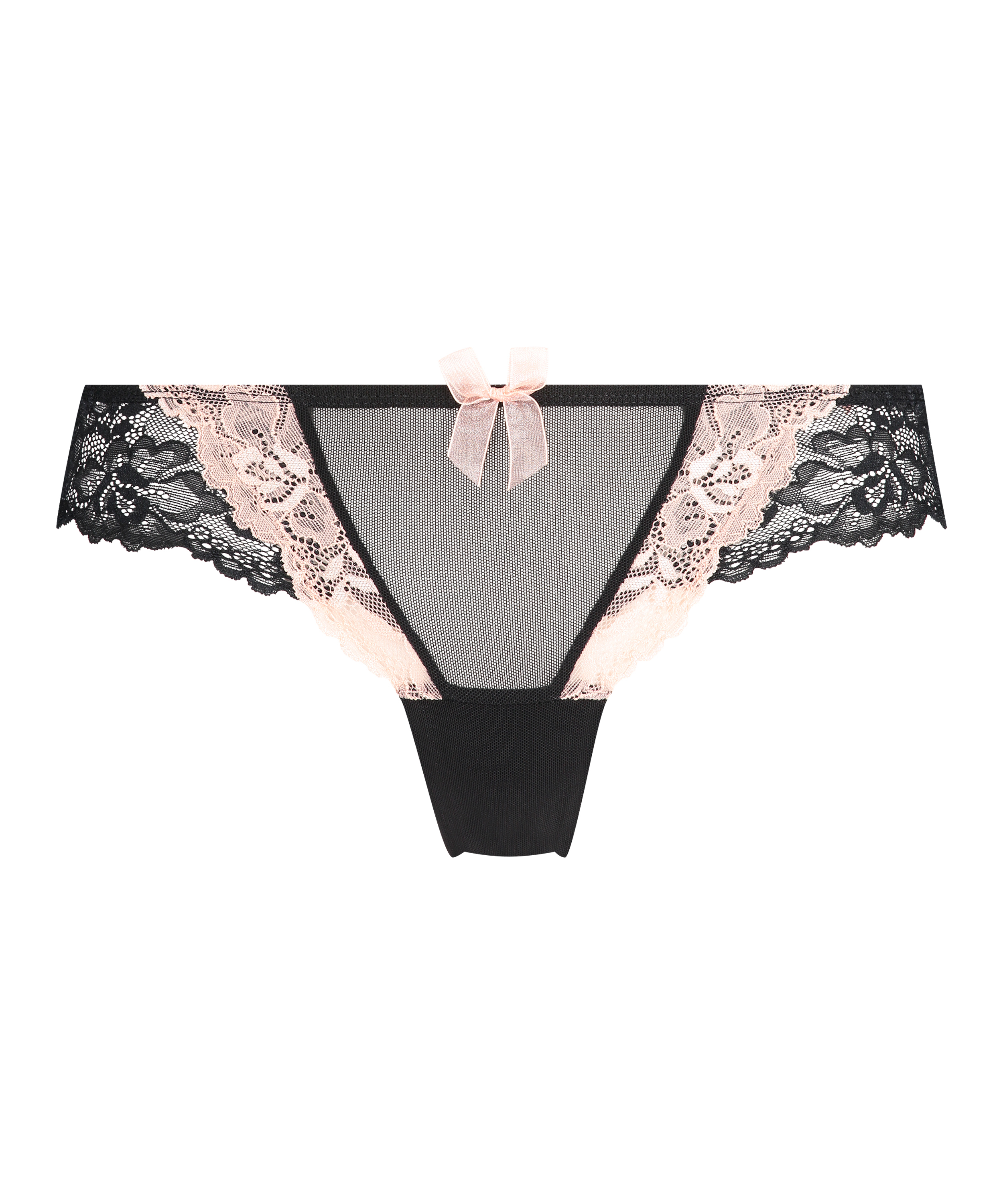 Slip br&eacute;silien Crystal Lace, Noir, main