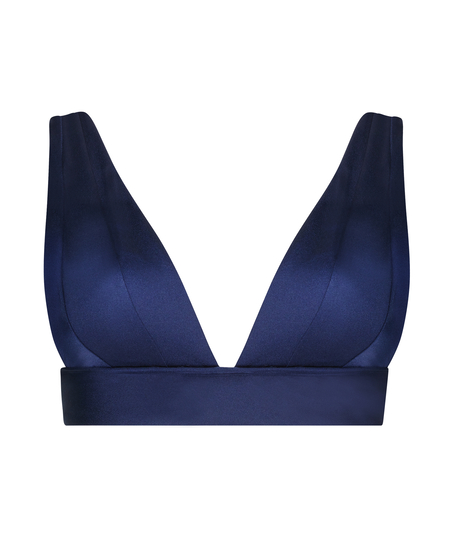 Haut de bikini triangle Luxe, Bleu