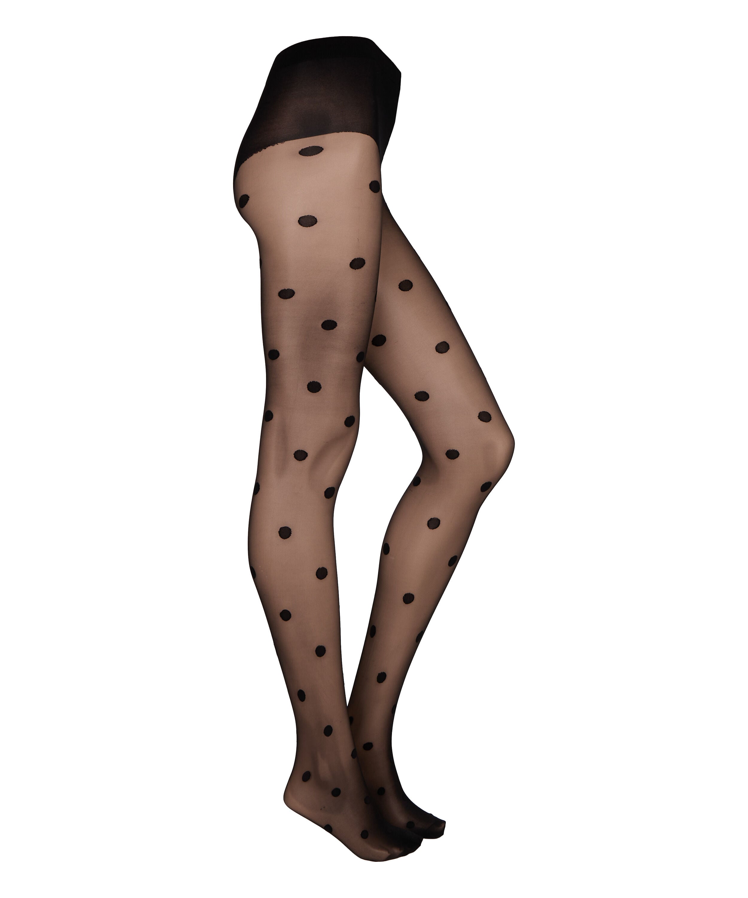 Collants 15 Deniers Pois, Noir