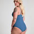 Maillot de bain Shaping Scallop, Bleu